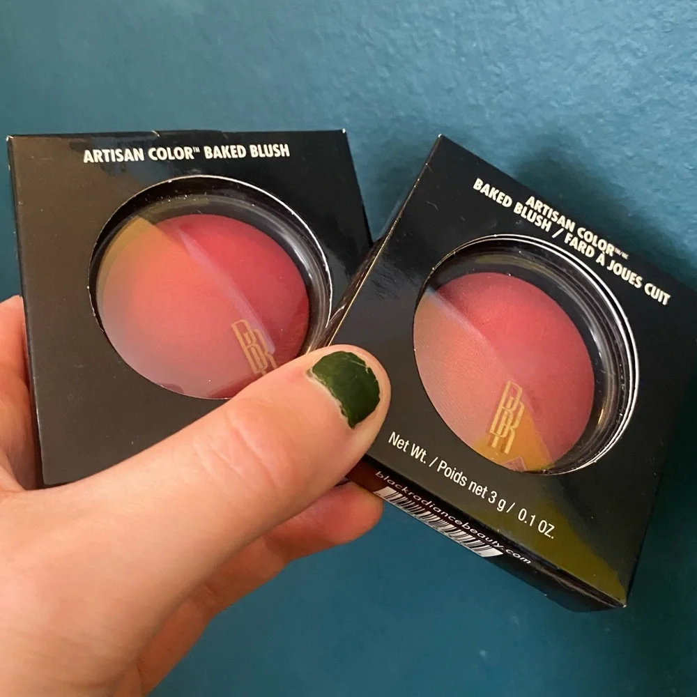 NWT Black Radiance Artisan Color Baked Blush - 8305 Warm Berry - Comes with Two